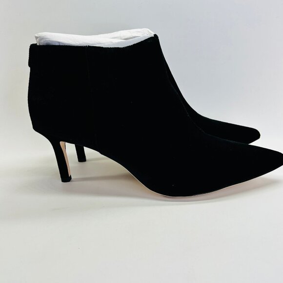 Lauren Ralph Lauren Lizie Velvet Ankle Boot Size 11B Suede Leather Black - Picture 3 of 16